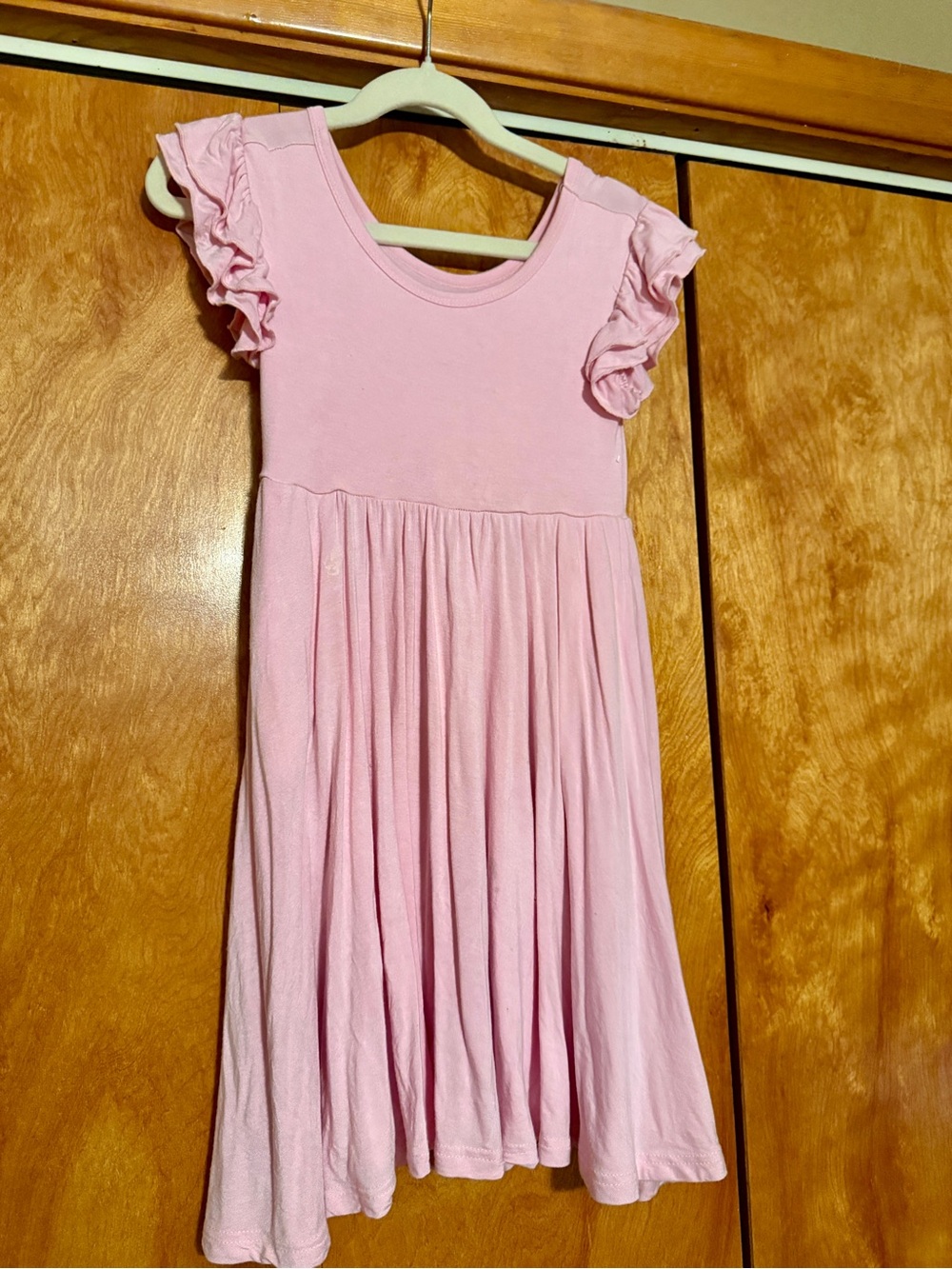 Little Sleepies Light Pink Ruffle Sleeve Knit Dress